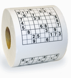 Theres no escaping Sudoku fever now! Pull down the roll and start filling in the sudoku puzzles. Eas
