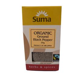 Unbranded Suma Organic Ground Black Pepper - 25g