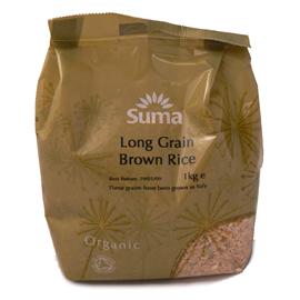 Unbranded Suma Organic Rice - brown long grain - 1kg