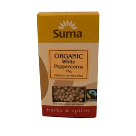 Unbranded Suma Organic White Peppercorns - 25g