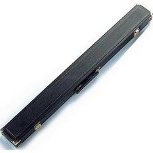 - Leather look, padded, attache style 2 piece cue case. Fleece lining and carrying handle.