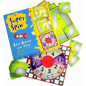 Spin for early learning - Race around the track: Recognition of numbers and value up to six