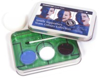 Paint up to ten faces with this football themed face paint tin. It comes in a little tin with a foot