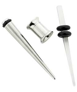 Set of 3, includes barbell, jewelled barbell and circular body ring. Length 10mm