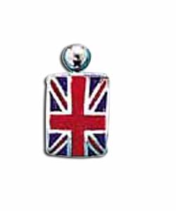 Surgical Steel/Silver and Titanium Union Jack Body Bar