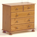 Sussex pine 2 over 3 drawer chest furniture