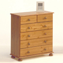 Sussex pine 2 over 4 drawer chest furniture