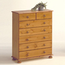 Sussex pine 2 over 5 drawer chest furniture