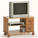 Sussex pine Hi-Fi unit with 2 drawers furniture