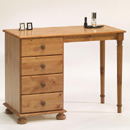Sussex pine single pedestal dressing table