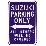 Suzuki Parking Sign