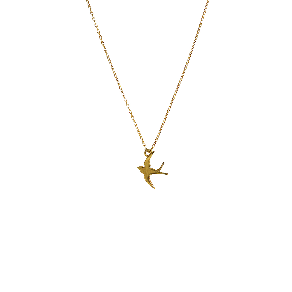 Unbranded Swallow Necklace - Yellow Gold