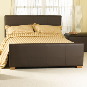 Sweet Dreams, the Harrison, 4ft 6 Leather Bedstead The Harrison is a handsome real leather bed