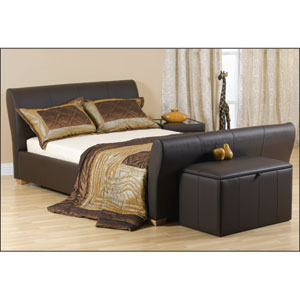 Sweet Dreams, the Orlando, 6ft Leather Bedstead The Orlando features understated curves and is