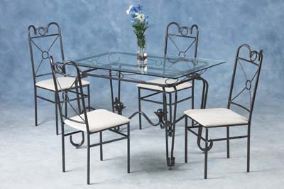TABLE DINING SET ARIANNA RECT & 4 CHAIRS