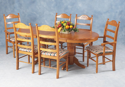 TABLE DINING SET BUCKINGHAM EXT & 6 CHAIRS