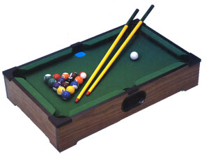 Have a great time shooting pool in your home or office with our table top pool table. Simple assembl