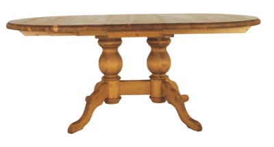 TABLE TWIN PEDESTAL 2 LEAVES