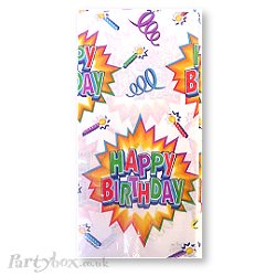 Tablecover (1.3m x 2.6m) - Birthday Explosion