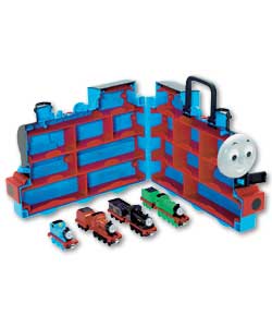 Carry Case includes 4 popular diecast engines - Thomas, James, Douglas and Henry (characters may