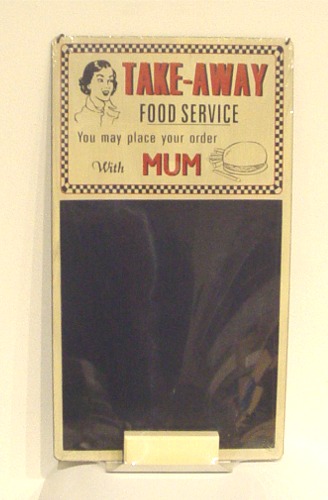 Take Away Food Service with Mumandnbsp;~ Antique Style Mini Blackboard andamp; Sign