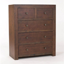 Tampica dark wood 5 drawer chest furniture