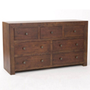 Tampica dark wood 7 drawer chest furniture