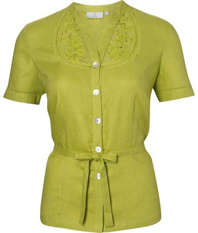 Unbranded TAPEWORK LINEN BLOUSE