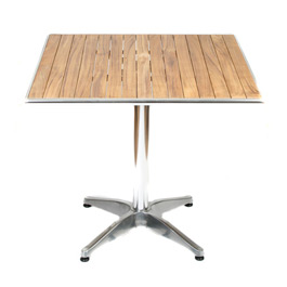 Lightweight and durable the Teak and Aluminium Cafe Table square is the perfect match for the cafe c