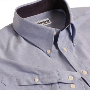 Unbranded Teamwear Oxford shirt l/slv - Light Blue
