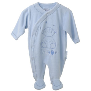 Unbranded Teddy All-in-One, Blue, 3-6 Months