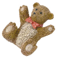 (L)44mm x (W)43mm x (D)30mm, Novelty teddy bear knob ideal for customising furniture, Easy to fit &