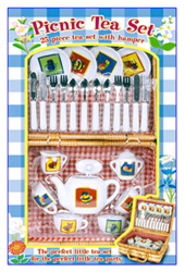 A 25 piece tea set with hamper, the perfect little tea set for the perfect little tea party!