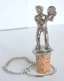 Tennis Player Bottle Stopper