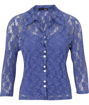 Unbranded Textured Lace Jersey Blouse