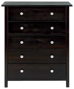 Unbranded Thames 5 Drawer Chest - Chocolate