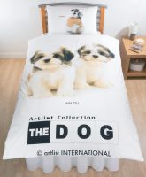 Available in single size duvet sets (one pillowcase). 50% polyester/50% cotton. Reversible. Machine