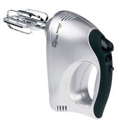 Mains operated 300w hand mixer. 5 speed settings. Powerful and quiet operation. Easy grip soft touch