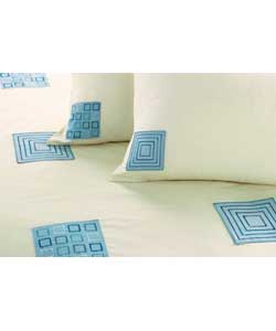 The Patchwork Collection King Size Duvet Cover Set - Blue