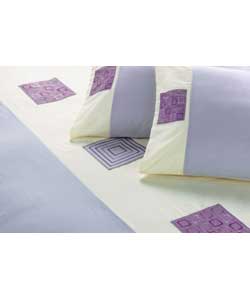 The Patchwork Collection King Size Duvet Cover Set - Heather