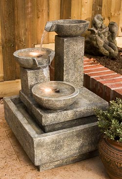 Three Pouring Bowls Water Feature