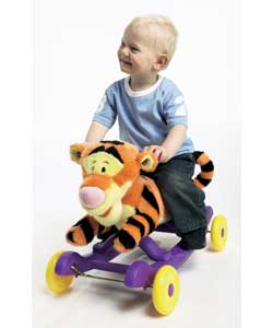 Tigger rocking base with rolling wheels and sound. Tigger talks and with Tiggers song. Uses 2 x AA