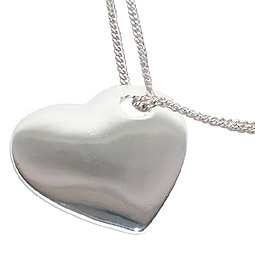 Tilted Heart Double Chain Necklace