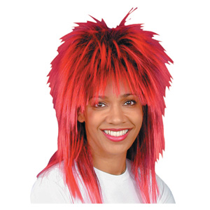 Tina wig, red/black