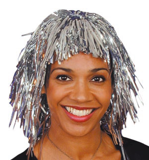 Unbranded Tinsel wig, silver