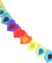 Unbranded Tissue Paper: Coloured Hearts Garland (4m)