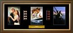 Titanic limited edition trio film cell with two strips of 35mm film cells, three photographs, an ind