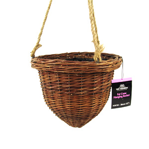 Fill this rustic hanging basket with a selection of colourful  flowering plants and it will quickly 
