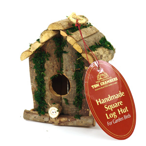 With its rustic appearance  this log hut-style nest box will blend into your garden and quickly attr