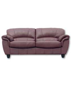 Suitable for general use. 100% corrected grain leather. Fibre filled back and arm cushions. Size